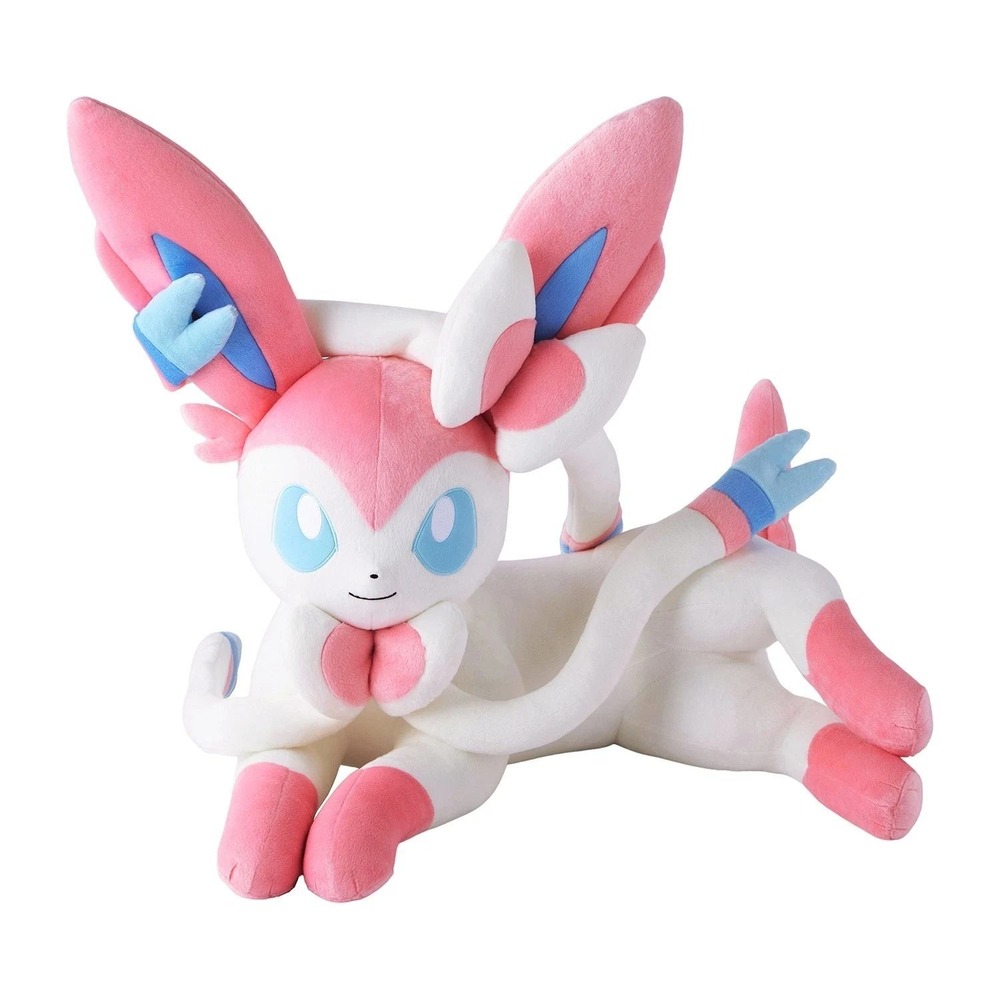 Pokemon Center Life Size Sylveon Jumbo Plush Doll Lying Down 31.5in NEW IN HAND